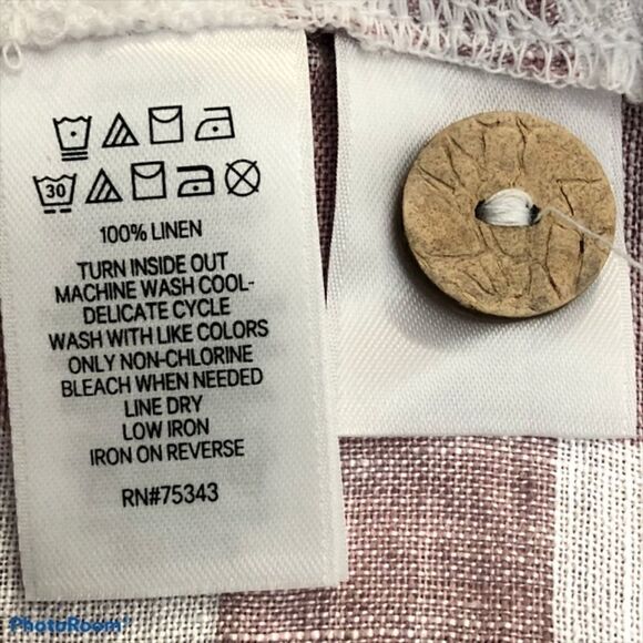 Cynthia Rowley 100% Linen Checkered Top. NWT. Size S. - Picture 5 of 5